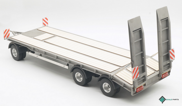 FM 2-Achs-Tiefladeanhänger mit flachem Plateau 1:14